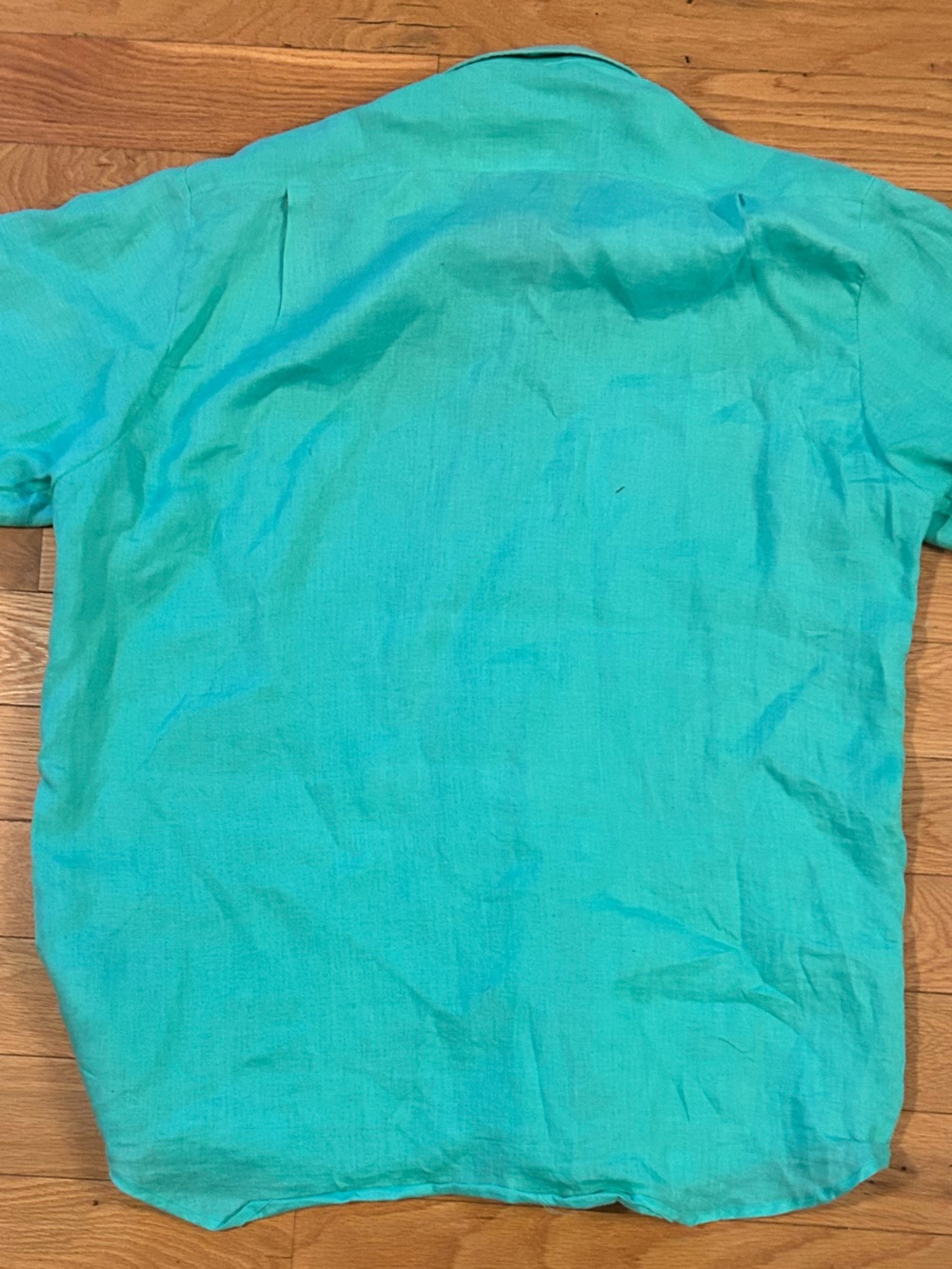 Men’s Teal Magee 1866 button-up Benbaun shirt 100% Irish Linen sizeL - Picture 4 of 6